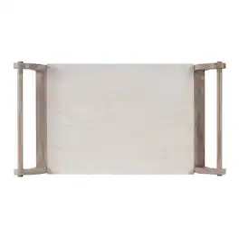 Butler Specialty - Danielle Marble Bar Cart - Tan/Beige