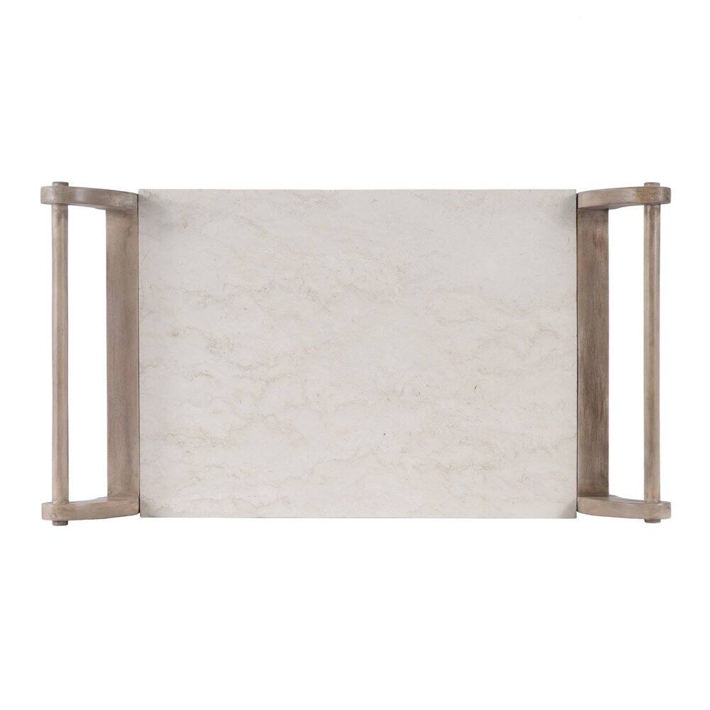 Front. Butler Specialty - Danielle Marble Bar Cart - Tan/Beige.