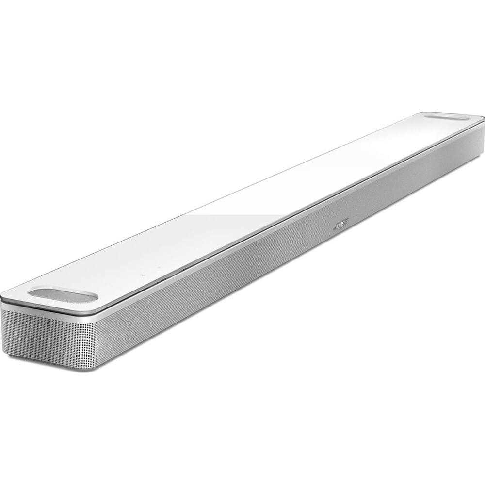 Left. Bose - Smart Ultra Dolby Atmos Soundbar + 1-Year Extended Warranty Package - Arctic White.