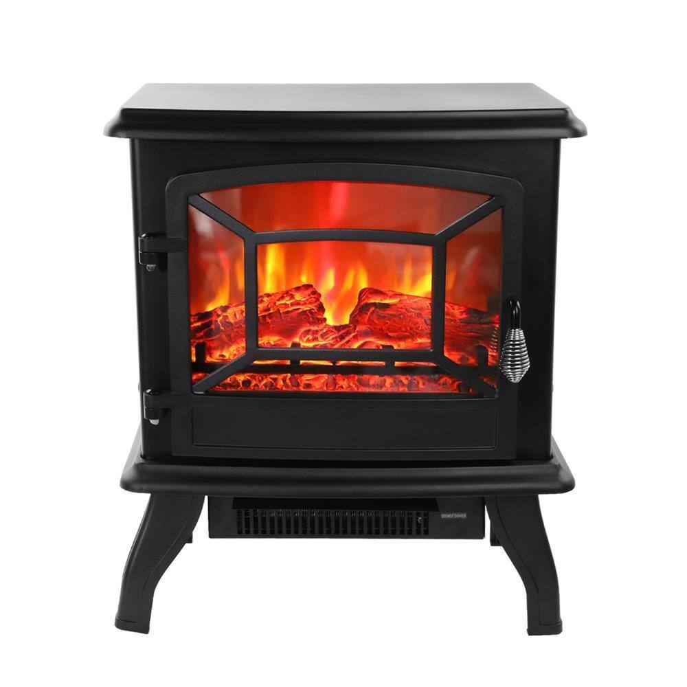 Alt View 3. Winado - 23" 1400W Indoor Electric Fireplace Fake Log Insert LED Glowing Heating - Black.