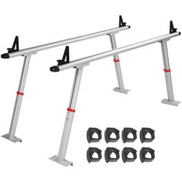VEVOR - Truck Rack, 800 lbs Capacity, 19-34in Adjustable Height, Aluminum Ladder Rack for Truck with 8 Non-Drilling C-clamps - Black