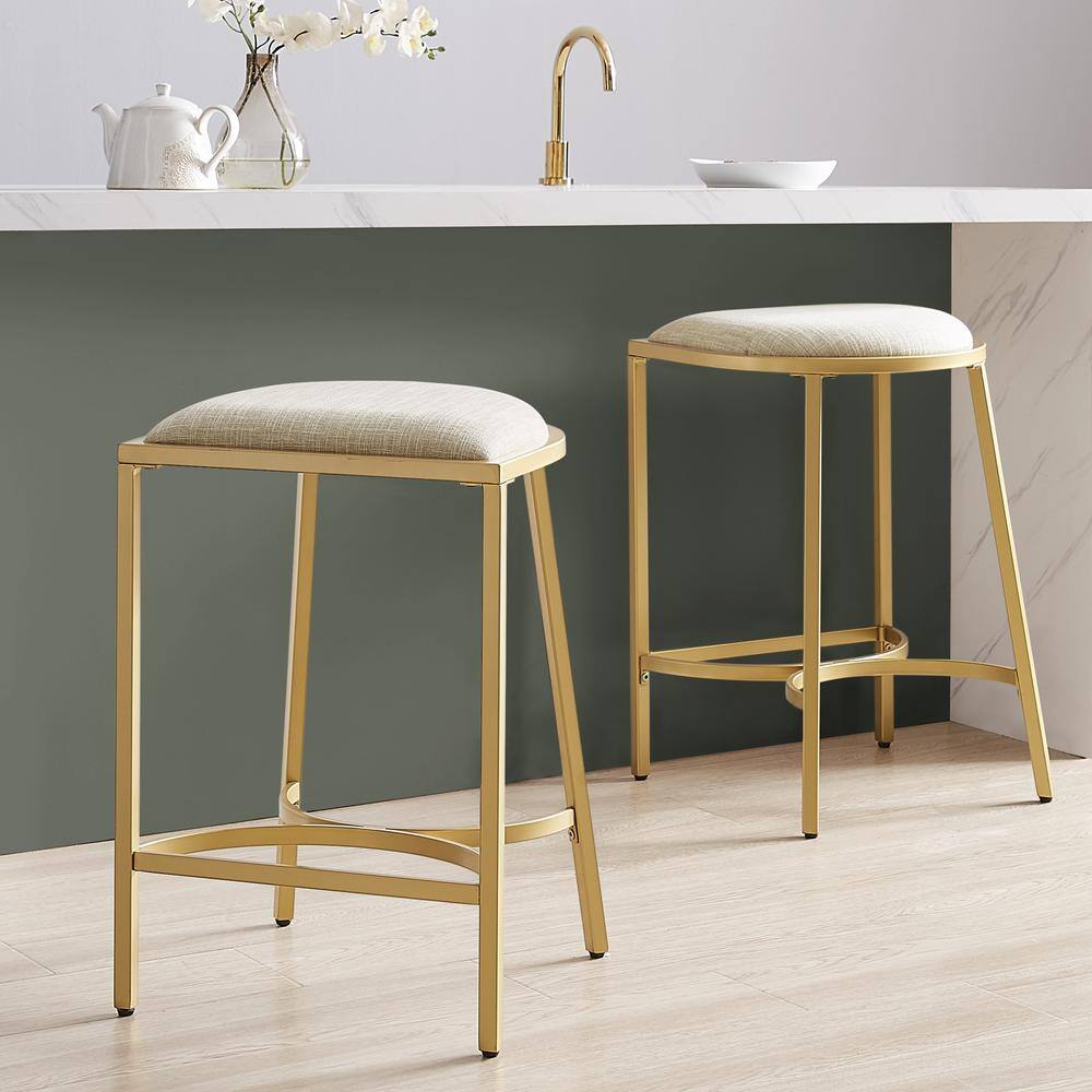 Alt View 9. Crosley Furniture - Ellery 2-Piece Counter Height Bar Stool Set - 2 Stools - Oatmeal.