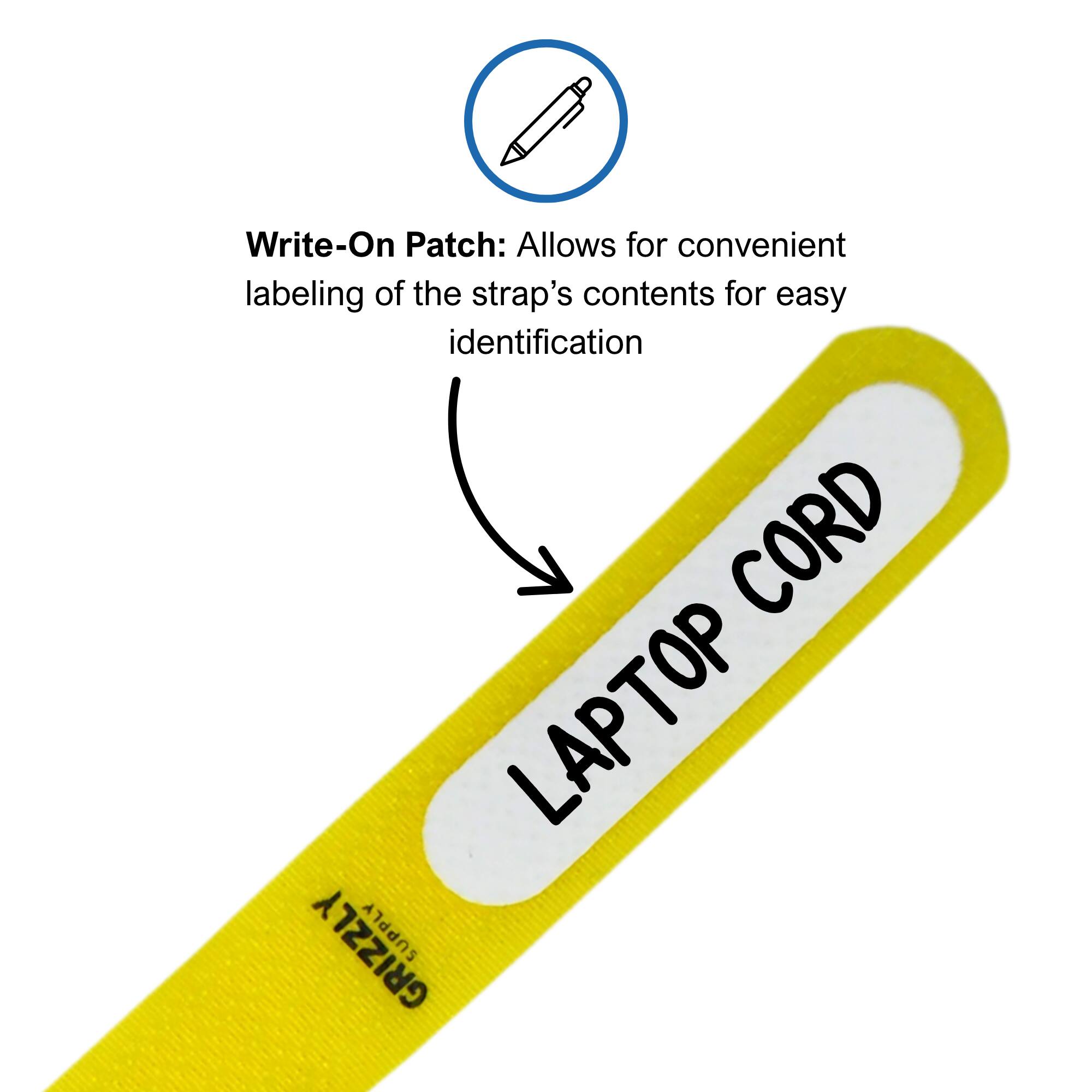 Write-On Patch: Allows for convenient labeling of the strap's contents for easy identification

LAPTOP CORD

GRIZZLY SUPPLY