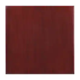 Emma + Oliver - 30" Square High-Gloss Resin Table Top with 2" Thick Drop-Lip - Mahogany