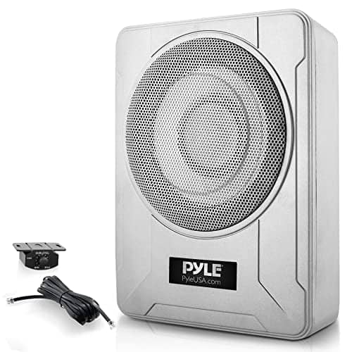 Pyle - PLMRSBA8 8” 600 Watt Low-Profile Active Amplified Marine & Waterproof Subwoofer
