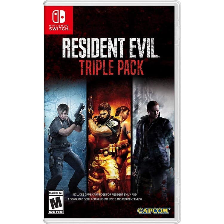 NSW - RESIDENT EVIL TRIPLE PACK [RE 5 & 6 CODE IN BOX] - Nintendo Switch