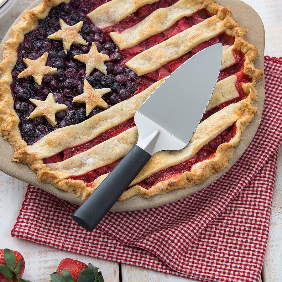 Radea Rada Rada 2 Piece Pie and Dessert Serving Set with Gift Box, Handles Black ...