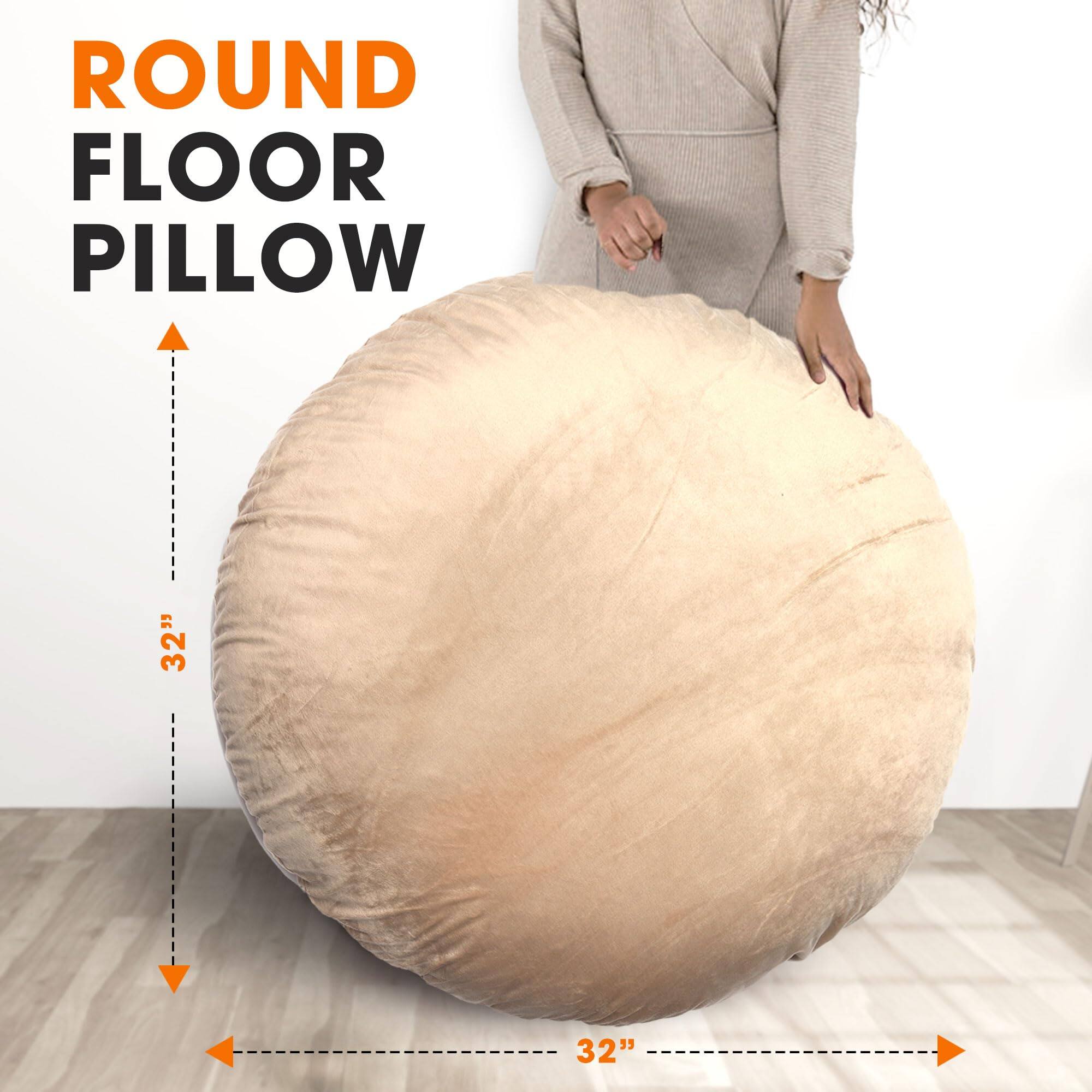 ROUND FLOOR PILLOW  
32"  
32"