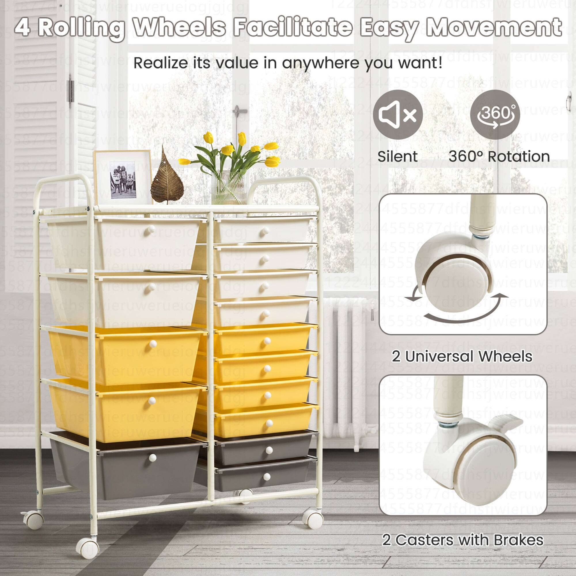 4 Rolling Wheels Facilitate Easy Movement Realize its value in anywhere you want! x 360 Silent 360 Rotation 4555877dfd 2 Universal Wheels 455587 ruw 2 Casters with Brakes