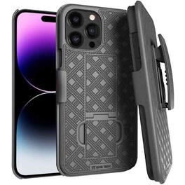 RomeTech - Shell Holster Combo Case for Apple iPhone 14 Pro Max - Black