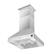 Angle. Forno Appliances - Coppito 30'' Island Range Hood with LED Lighting - Stainless steel.