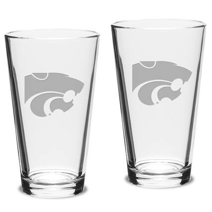 Front. Jardine - Kansas State Wildcats 2-Piece 16oz. Classic Pub Glass Set - Multicolor.