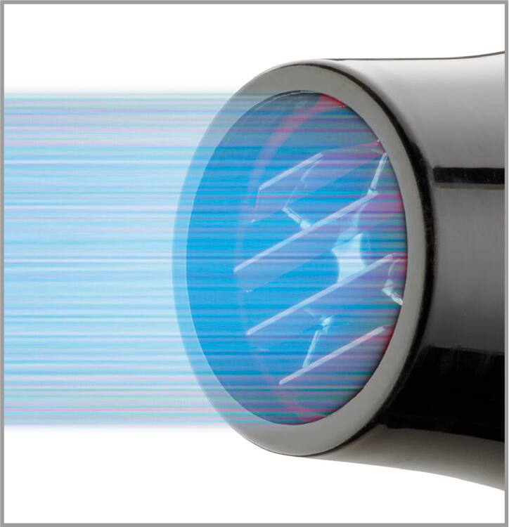 Left. Gamma+ - 3500 Professional Tourmaline Power Ionic 6-Heat/Speed Hair Dryer - Black.