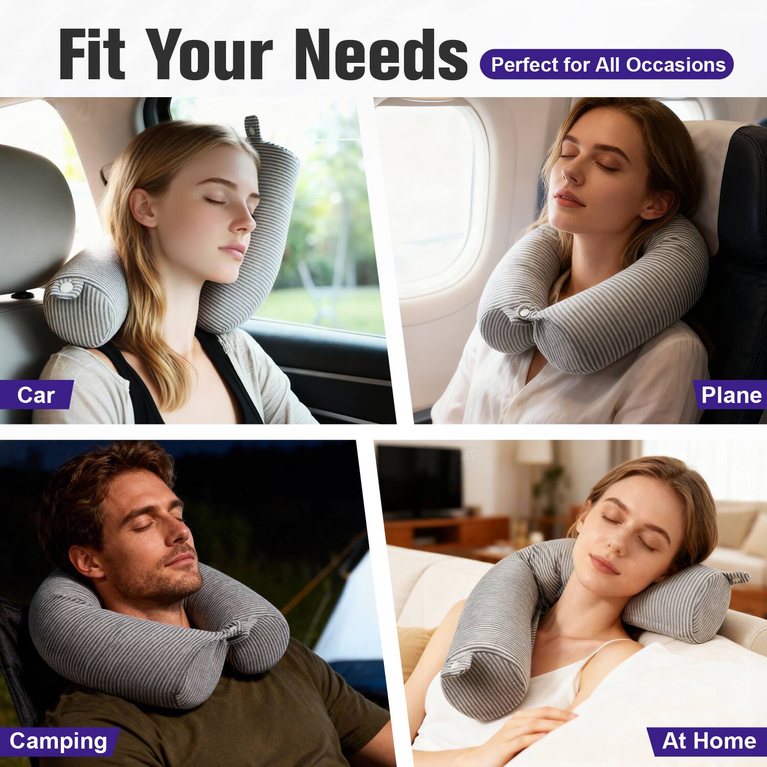 Fit Your Needs  
Perfect for All Occasions  

Car  
Plane  
Camping  
At Home