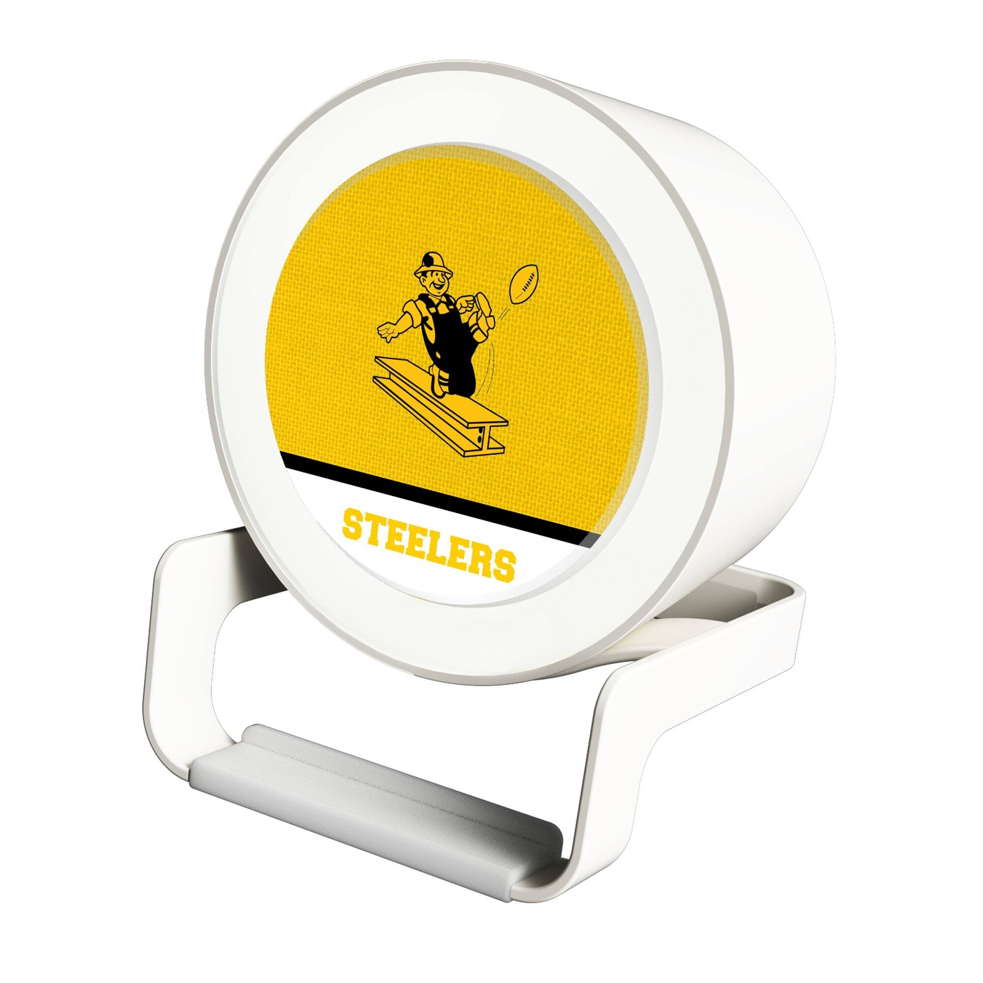 Front. Keyscaper - Pittsburgh Steelers Historic Team Logo Night Light Charger with Bluetooth Speaker - Multicolor.