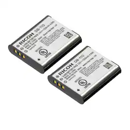 Ricoh - DB-110 3.6V 1350mAh Rechargeable Lithium-Ion Battery for GR-III Digital Camera, 2-Pack