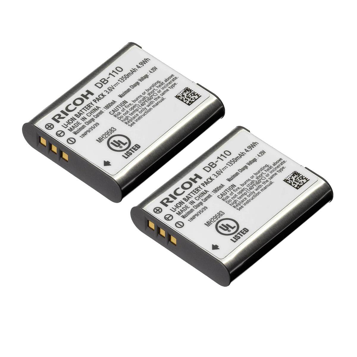 4.9Wh 4.25V DB-110 1350mAh Charge Voltage bursting. heat hestabove. above type. Maximum OL short, OL same RICOH PACK 1800mA burns 40F/60C) with manual. the BATTERY CHINA Current CAUTION Risk of fire, open, temp(1 instruction only IN Do high Replace LI-ION MADE Charge See Maximum 1INP9/35/39 MH29583  LISTED

4.9Wh 1350mAh 4.25V DB-110 3.6V--- Maximum Charge Vollage or bursting. short, heat or same incinerate. above type. RICOH PACK 1800mA fire, burns crush, with manual. the BATTERY CHINA CAUTION of not open, temp only IN Current Risk Do high instruction X LI-ION MADE Charge See Maximum 1INP9/35/39 MH29583  LISTED