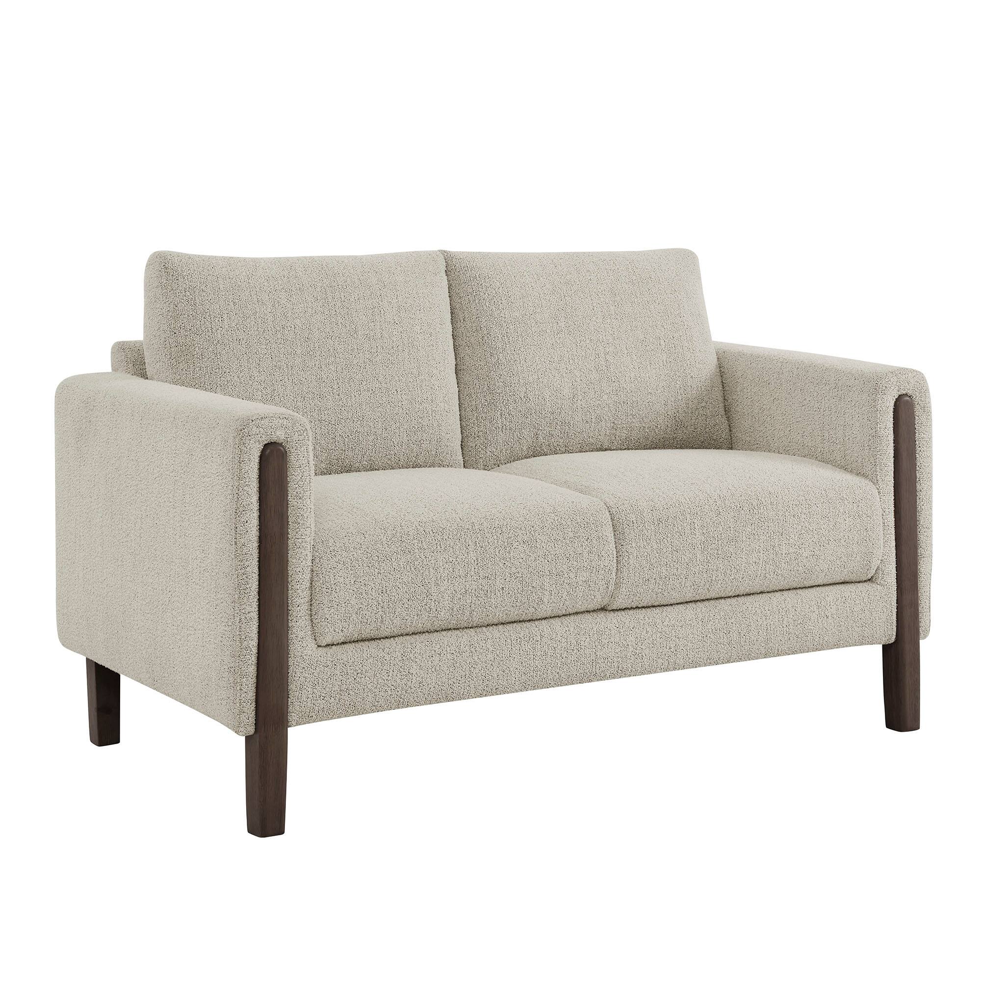 Angle. Modway - Hawken Boucle Fabric Loveseat by Modway - Parchment Espresso.