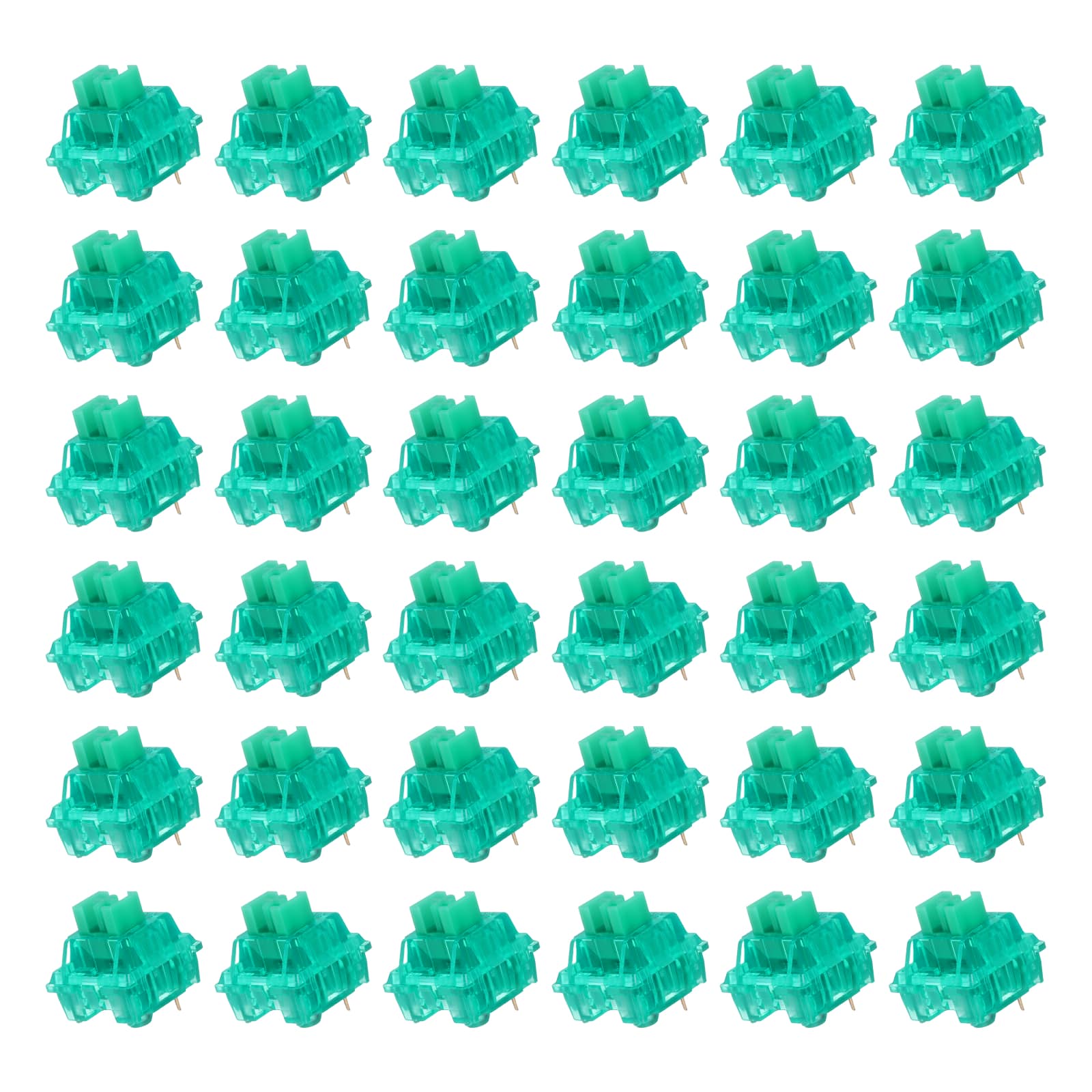 Unique Bargains - 36pcs Keyboard Switches (3-Pin 40gf) Dustproof Pre-Lubed Tactile Linear Switch Replacement for MX Mechanical Keyboard - Green