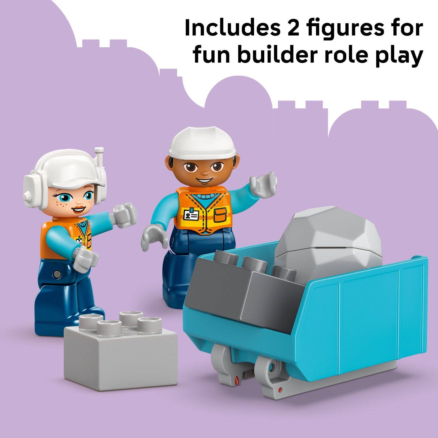 Includes 2 figures for fun builder role play