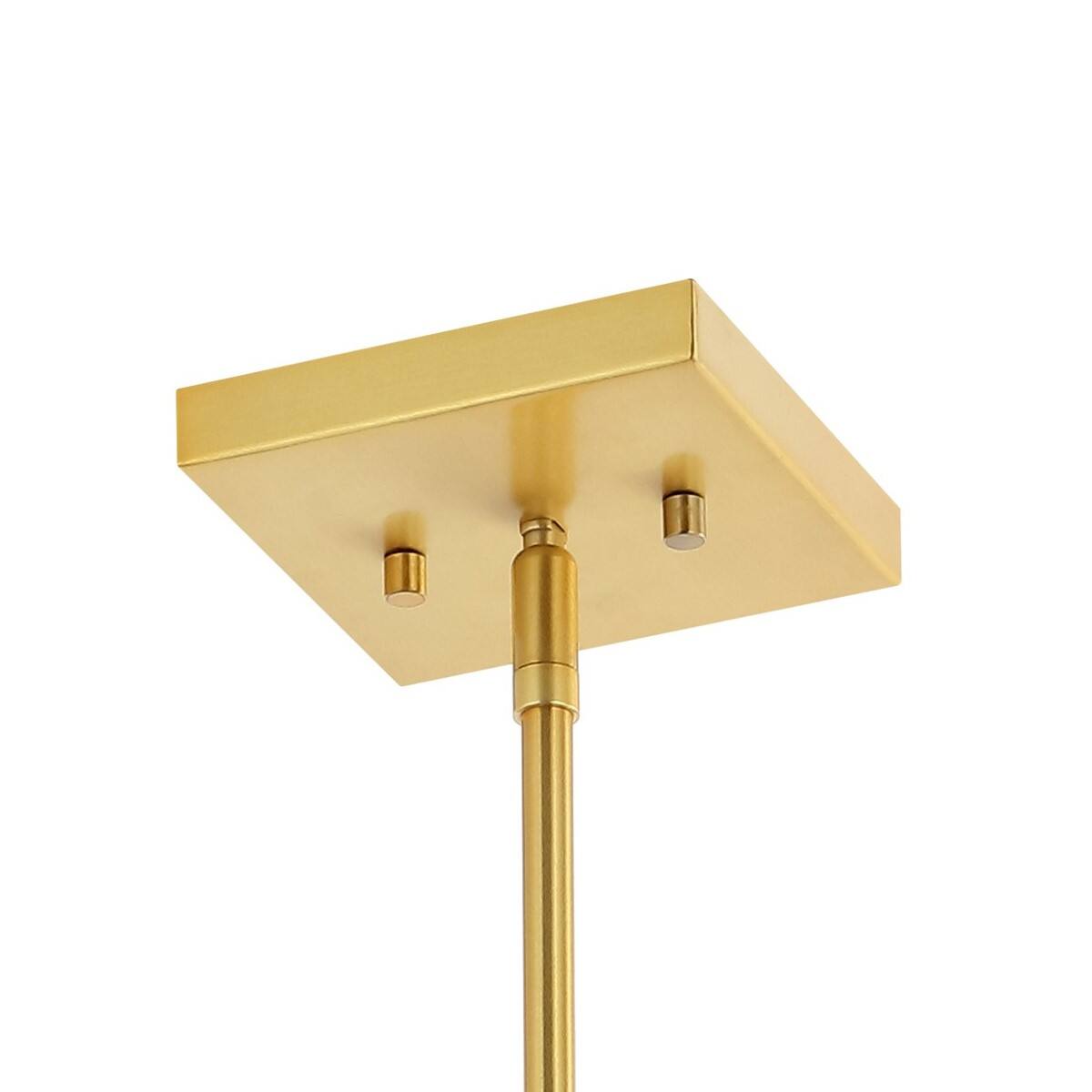 Alt View 5. Jonathan Y - Lloyd 15" 4-Light Farmhouse Industrial Iron LED Pendant, Black/Brass Gold - Black/Brass Gold.