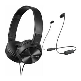 Sony - MDRZX110NC Noise Cancelling Headphones (Black) Bundle