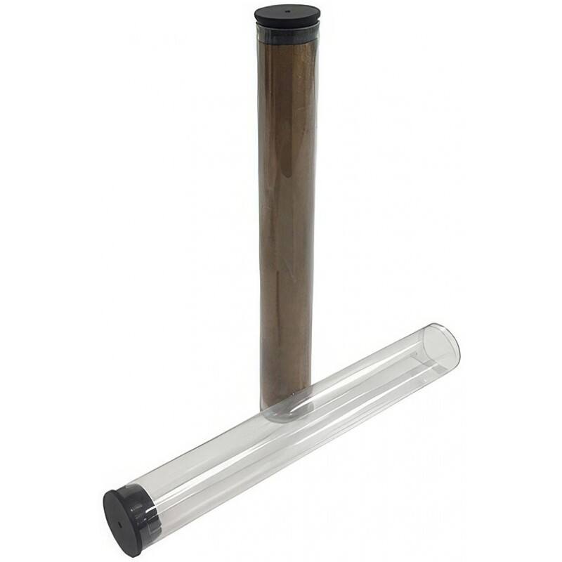 Front. Prestige - 25 Pack Plastic Cigar Tube (Flat Bottom) - None.