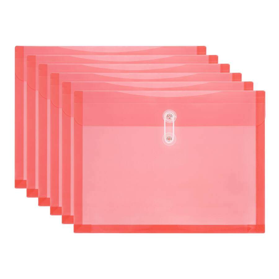 Help Button For File Unique Bargains 6pcs Plastic Envelopes with Button String Tie Closure ...