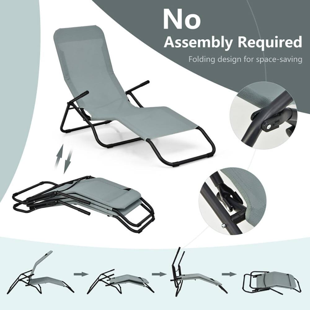 No Assembly Required  
Folding design for space-saving