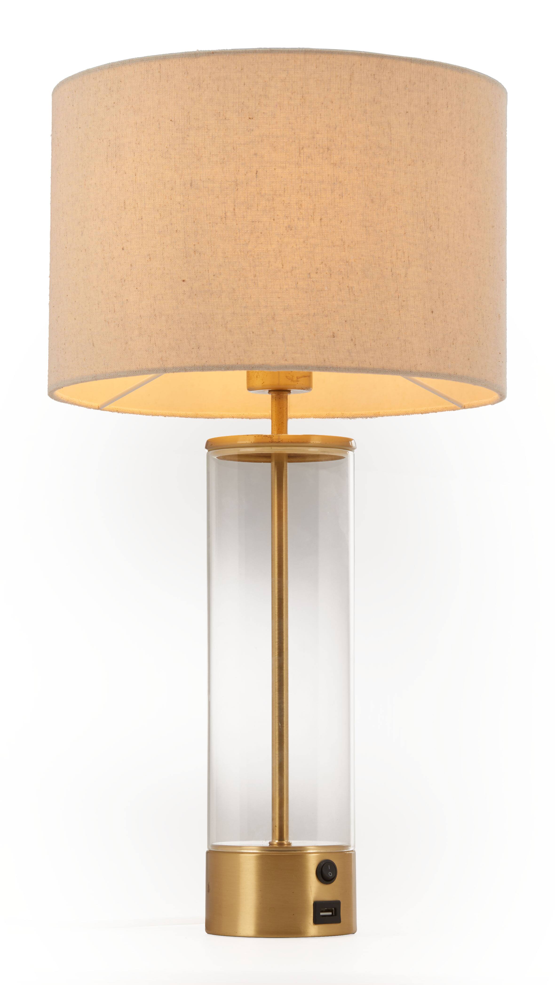 Alt View 2. Hivvago - Boreal Table Lamp Beige & Gold - Beige & Gold.