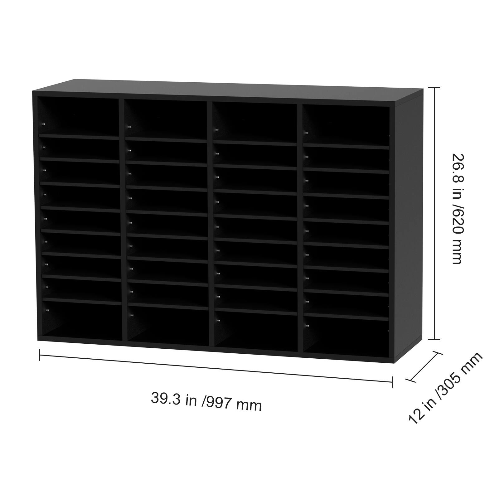 26.8 in / 620 mm  
39.3 in / 997 mm  
12 in / 305 mm