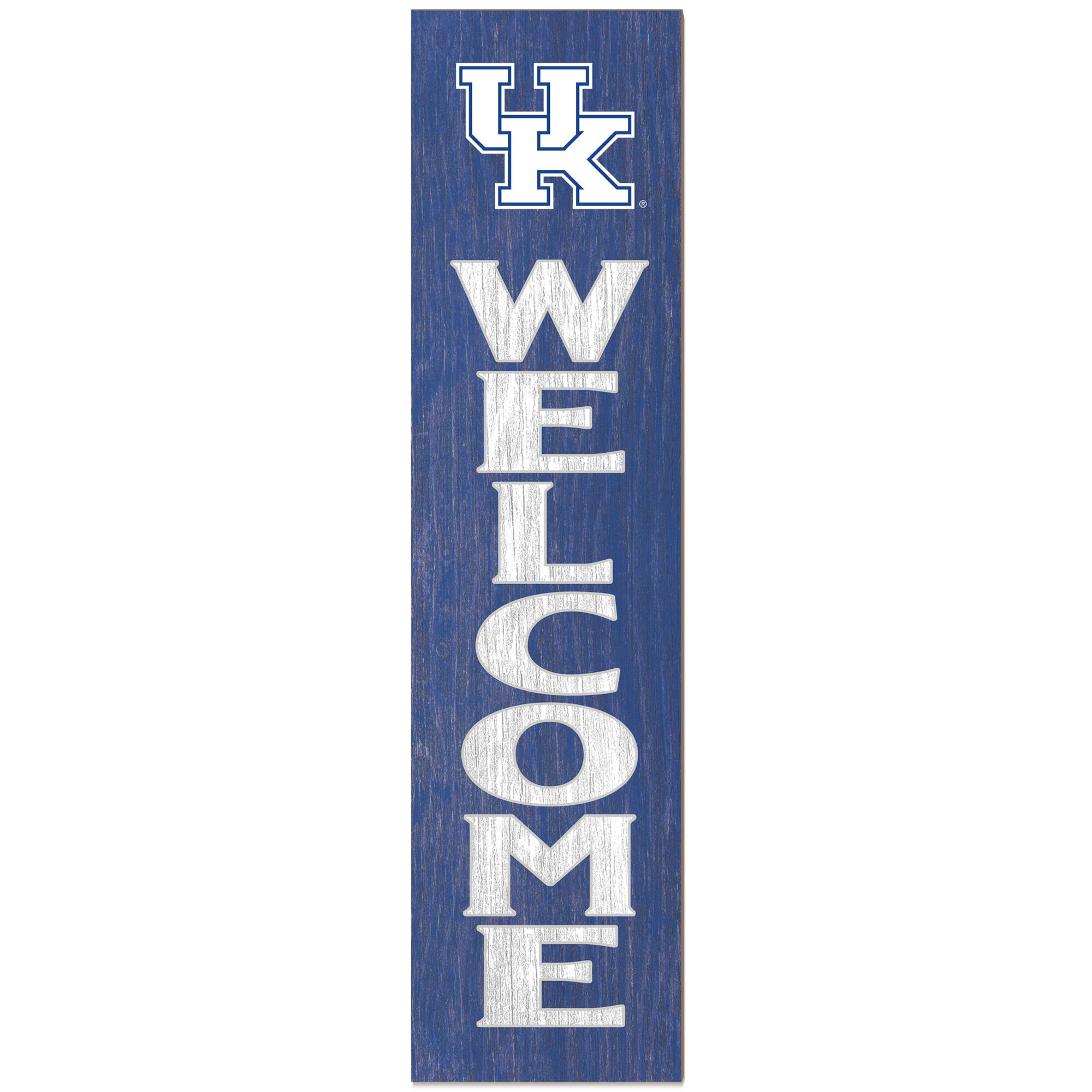 Kentucky Wildcats 12'' x 48'' Welcome Outdoor Leaner
