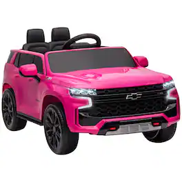 Ecooso - 12V Kids Ride-On SUV with Remote, Music & LED Lights - Pink