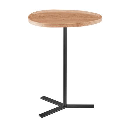 Front. Danya B - Carter Oval Teardrop Couch-Side Accent C-Table - Natural Brown/Black - Natural Brown/Black.