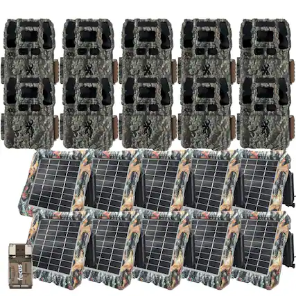 Front. Browning - Browning Trail Camera-Dark Ops Pro DCL NANO Bundle with Solar Power (10-Pack).