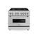 Front. ZLINE - 36 in. 4.6 cu. ft. Legacy Freestanding Dual Fuel Range with 6 Burners and Electric Convection Oven in Stainless Steel - Stainless steel.