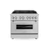 ZLINE - 36 in. Wide 6 Burner 4.6 cu. ft. Legacy Freestanding Dual Fuel Range with Electric Convection Oven in Stainless Steel - Stainless Steel