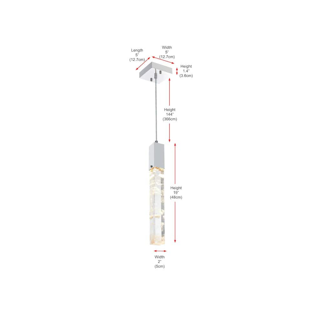 Elegant Lighting - Aurora 5 inch Pendant in Chrome - Chrome And Clear price history on PriceWatchPro