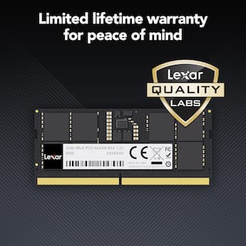 Lexar 16GB (1x16GB) DDR5 SODIMM RAM 5600MT/s (or 5200MT/s or Lexar 16GB (1x16GB) DDR5 SODIMM RAM 5600MT/s (or 5200MT/s or