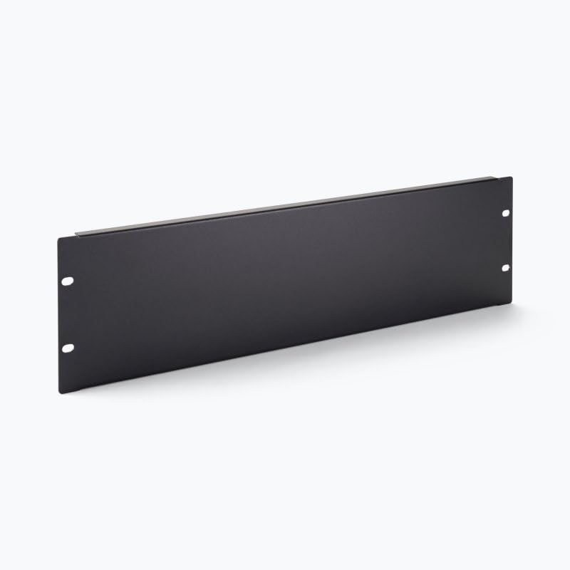 Angle. On Stage Stands - On-Stage Blank Rack Panel, 3U (RPB3000) - Black.