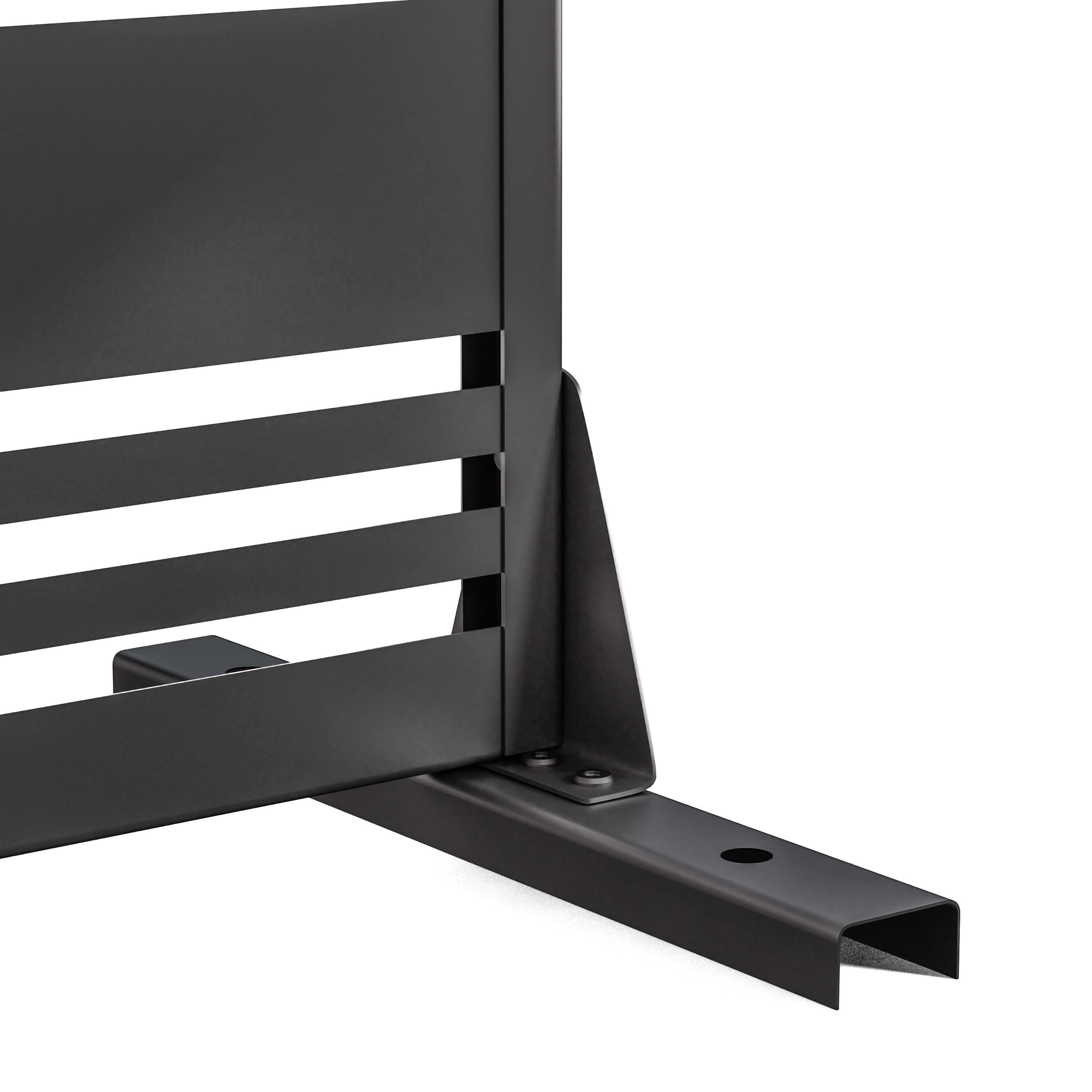 Alt View 6. PexFix - 72 in. x 35 in. Harold Pattern Metal Outdoor Privacy Screen & Panels, Freestanding Garden Divider Fence - Black.