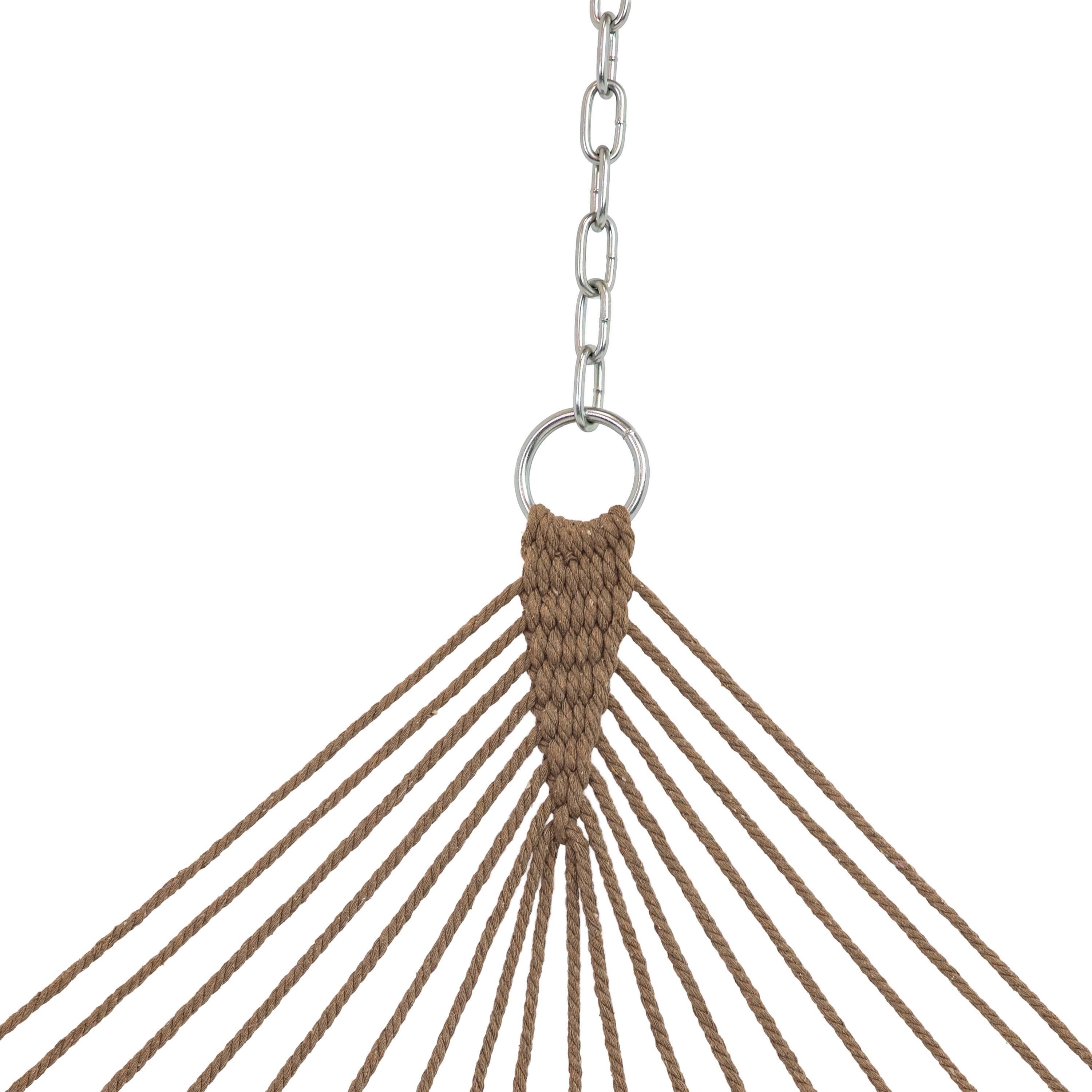Alt View 10. Sunnydaze - 2-Person Cotton Rope Hammock with Spreader Bars - Tan.