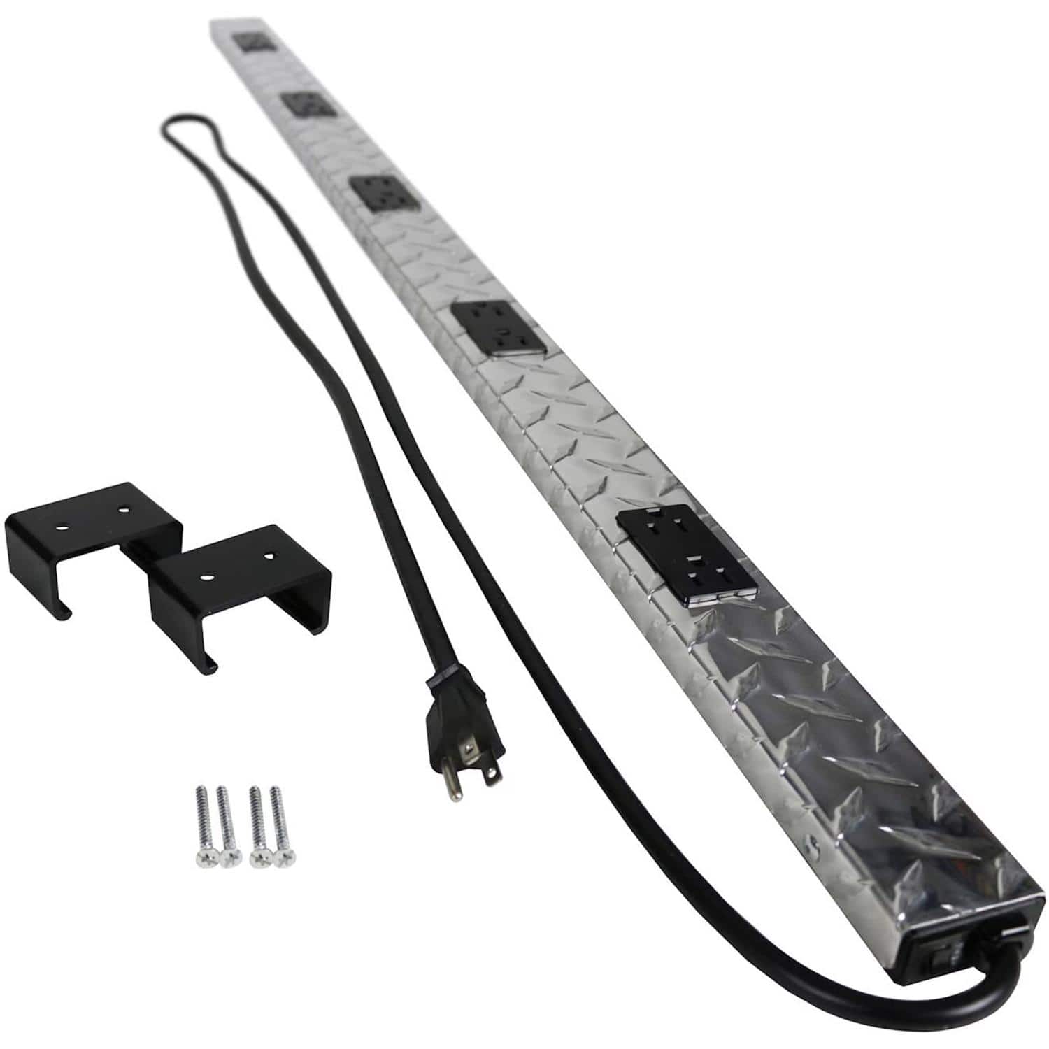 Legrand - 6 ft. L 10 outlets Power Strip - Silver