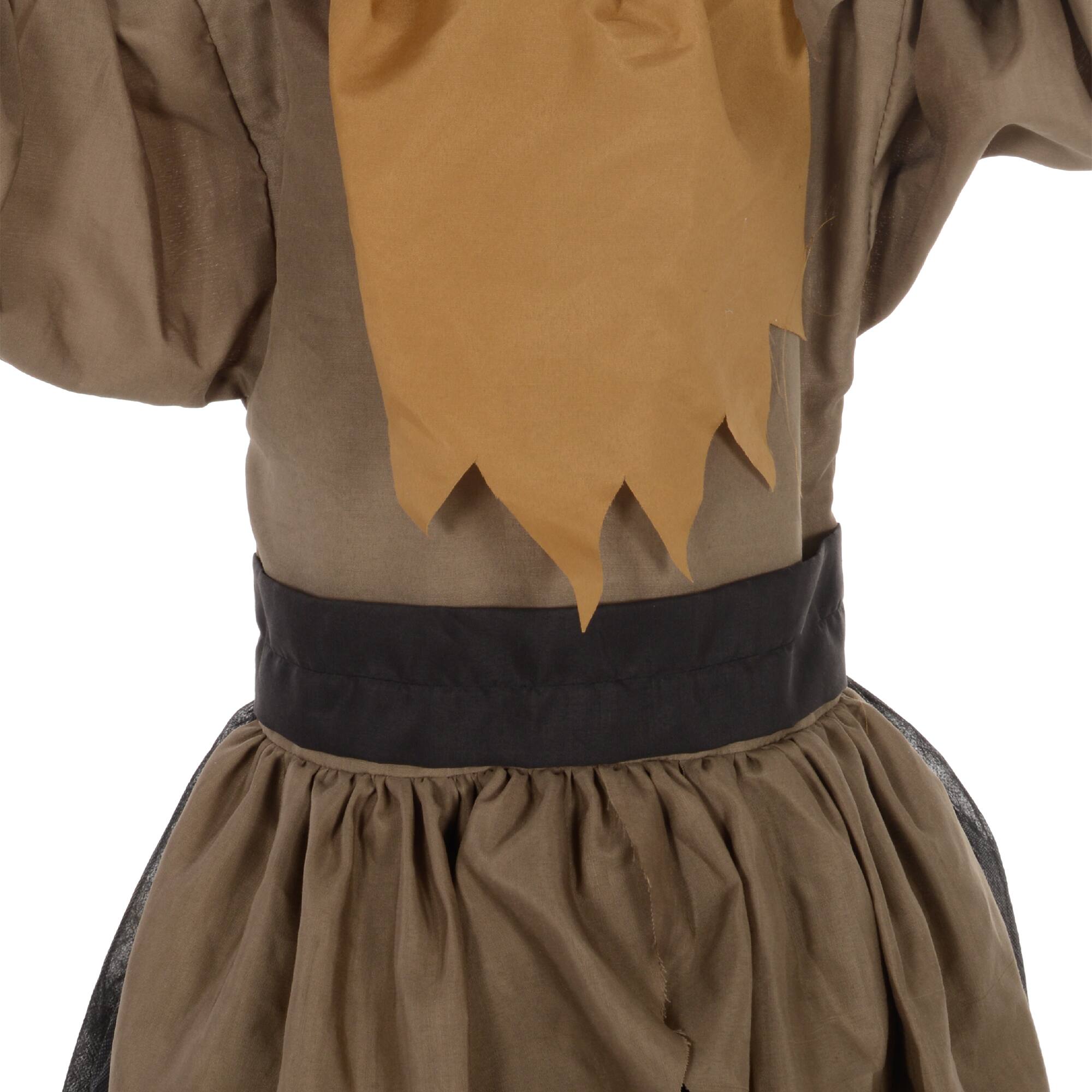 Alt View 8. Homcom - 5.2' Outdoor Halloween Decoration Animatronic Doll with Simulated Wound Cracks, Animated Prop with Light Up Eyes, Sound - Khaki and Black.