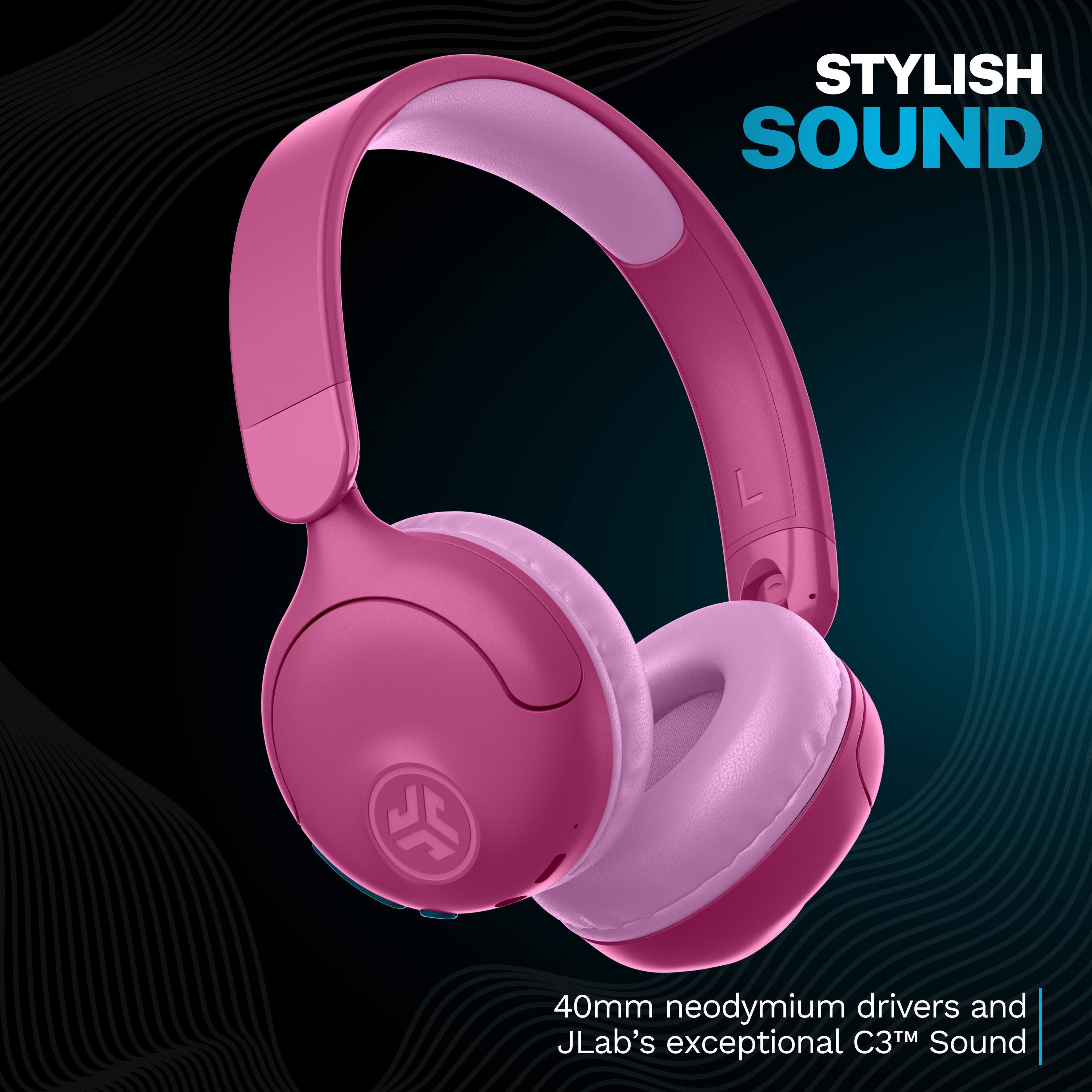 STYLISH SOUND

40mm neodymium drivers and JLab's exceptional C3™ Sound