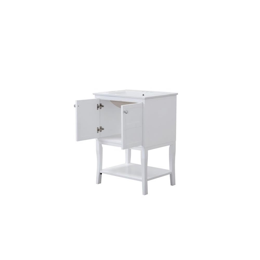 Alt View 3. Elegant Kitchen and Bath - 2 Doors Cabinet 24 In. X 18 In. X 34 In. In White - White.