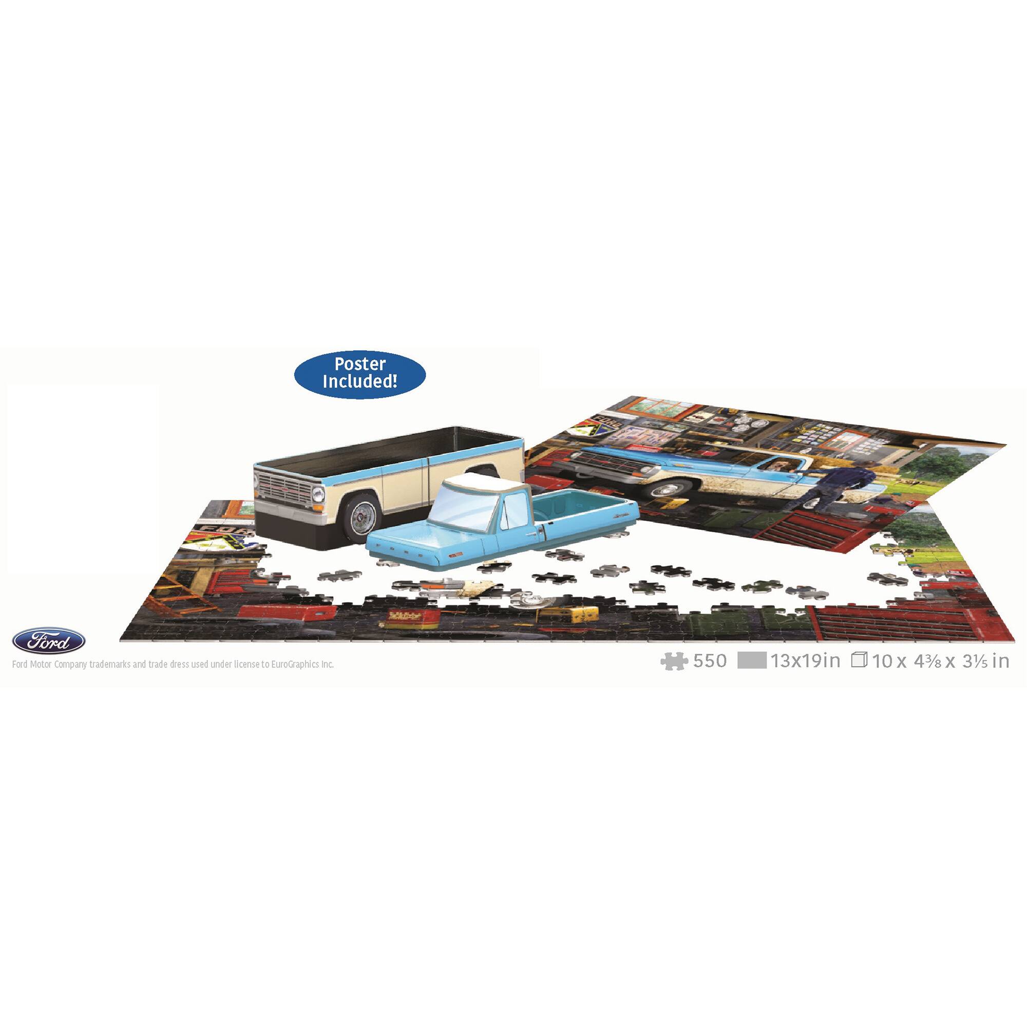 Poster Included! Ford Fort Motar Company trademarks and trade dress used under license. EuroGraphics BC SD 550 13x19in 10 x 43/8x31/s in.