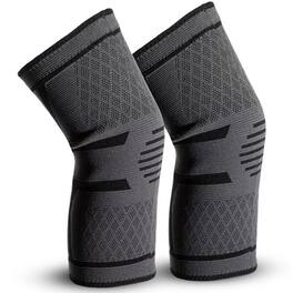 Luminuxe - Compression Knee Brace for Men & Women Knee Support Sleeves for Running, Arthritis, ACL and more – Medium - Gray