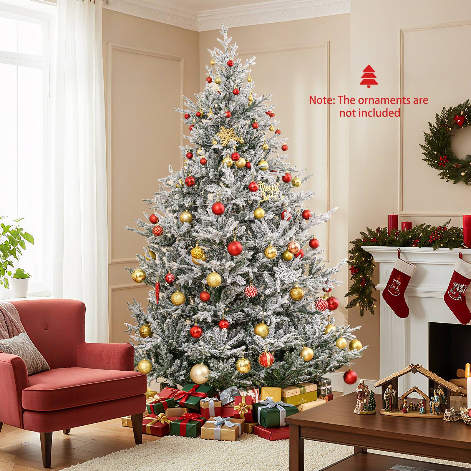 Note: The ornaments are not included