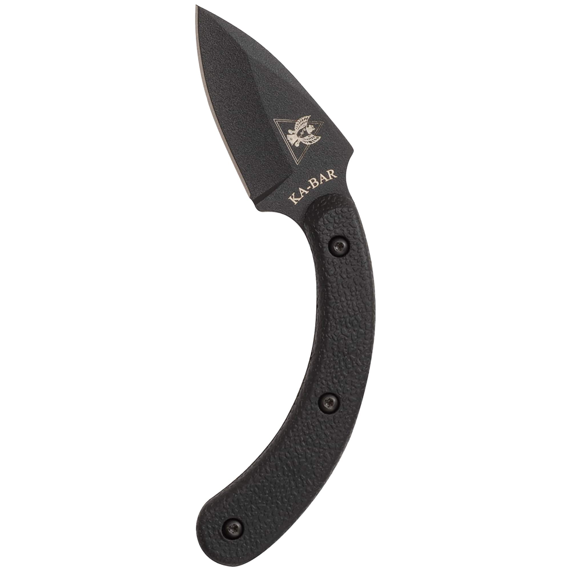 KA-BAR - 1.875" Fixed Blade Knife w/ Sheath and Clip - Black